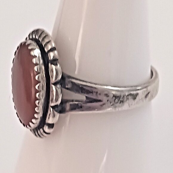 Vintage Bell Trading Post Sterling Carnelian Southwest Ring SZ 6.25 (1446) - Picture 3 of 6